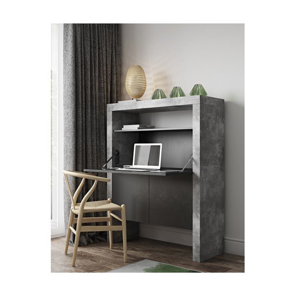 Radni stol u betonskom dekoru TemaHome Detroit, 137 x 109 cm-image-2