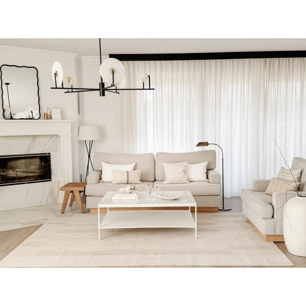 Bež vunen tepih 160x240 cm Agnus Brush Lines – Agnella-image-2