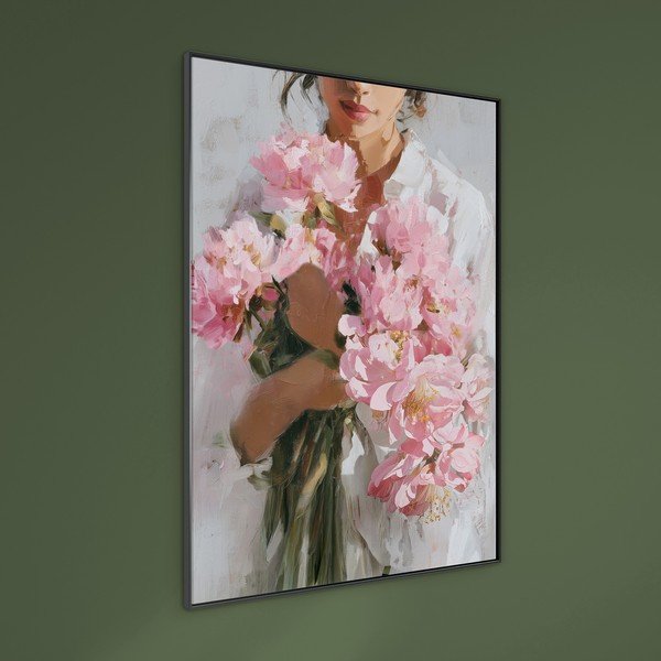 Tiskana slika s okvirom/na platnu 70x100 cm Floral Embrace – Styler-image-1