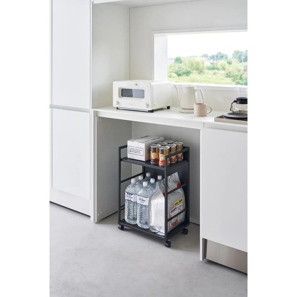 Crni metalni regal na kotačima 42x60 cm Tower – YAMAZAKI-image-3