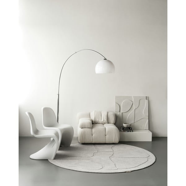 Svijetlo sivi vunen okrugao tepih ø 133 cm Morphic Organica – Agnella-image-4