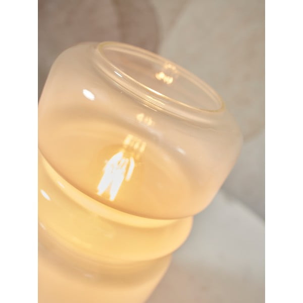 Bijela stolna lampa sa staklenim sjenilom (visina 23 cm) Verona – it's about RoMi-image-2