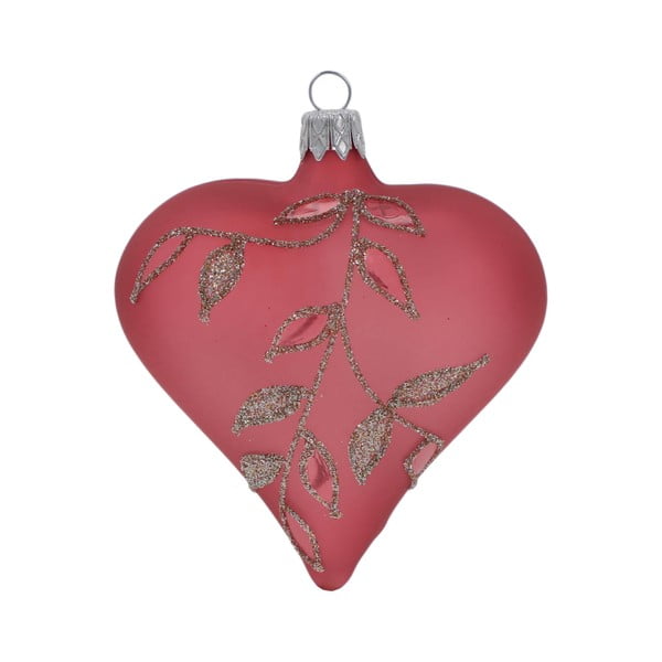 Stakleni ukrasi za božićno drvce u setu 3 kom Heart – Ego Dekor