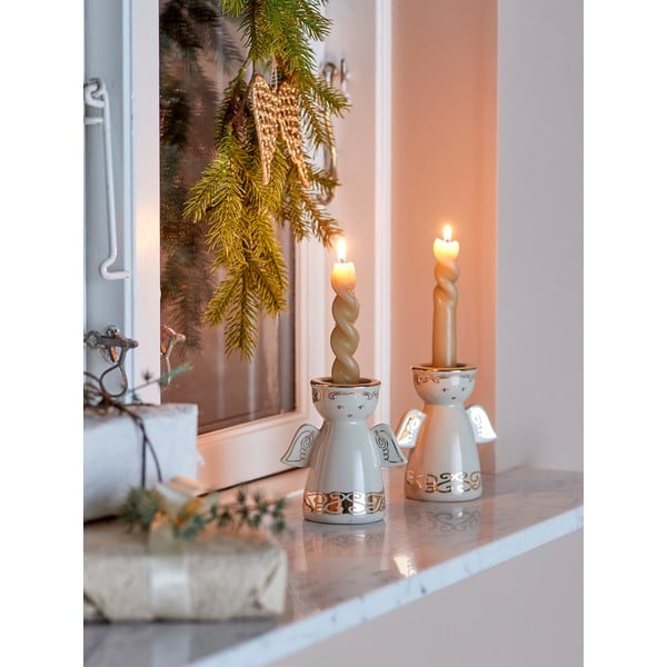 Glineni svijećnjaci u setu za svijeću lučicu 2 kom Faella – Bloomingville-image-2