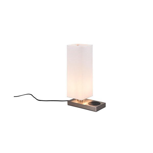 Stolna lampa s bežičnim punjačem srebrne boje (visina 35 cm) Haley - Reality-image-2