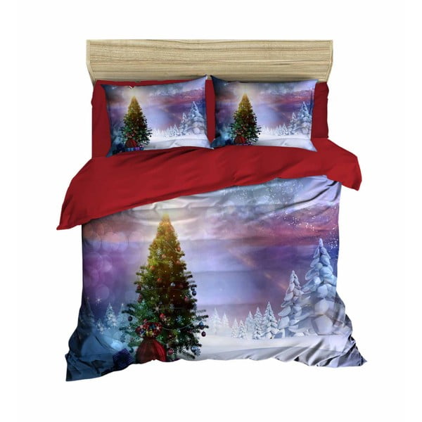 Božićna bračna posteljina s plahtama Oscar, 200 x 220 cm