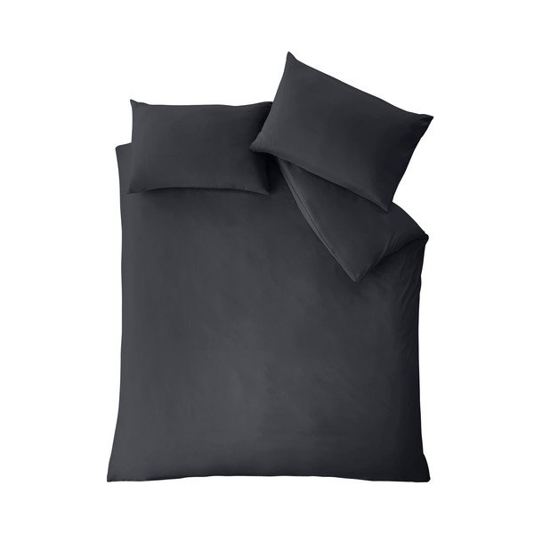 Crna posteljina za krevet za jednu osobu 135x200 cm So Soft Non Iron – Catherine Lansfield