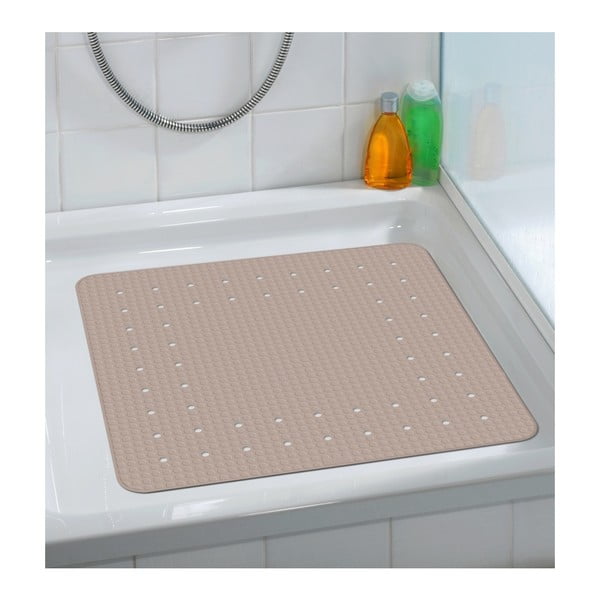 Sivo-bež protuklizna prostirka za kupaonicu Wenko Mirasol, 54 x 54 cm-image-2