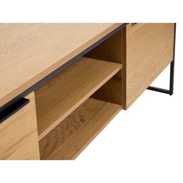 TV komoda u dekoru hrasta u prirodnoj boji 155x55x45 cm Cesura – Unique Furniture-image-3