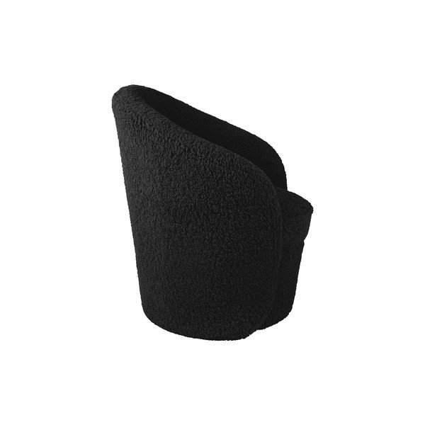 Crna fotelja od bouclé tkanine Cuddly  – Leitmotiv-image-4
