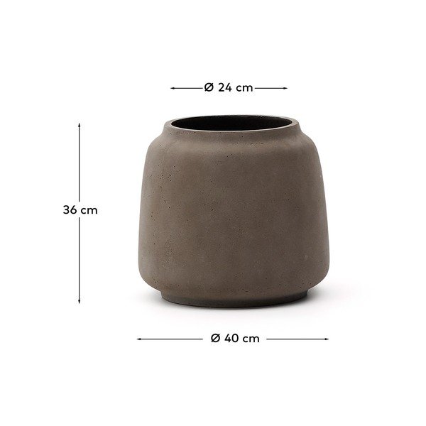 Betonska ukrasna tegla za cvijeće ø 40 cm Lira – Kave Home-image-4