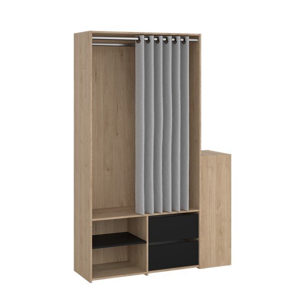 Crni/u prirodnoj boji set za hodnik u dekoru hrasta Kit – Tvilum-image-4