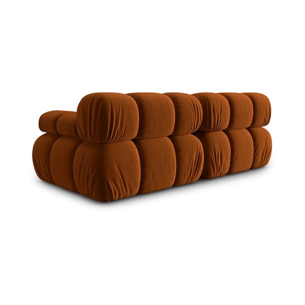 Narančasta baršunasta sofa 188 cm Bellis – Micadoni Home-image-4