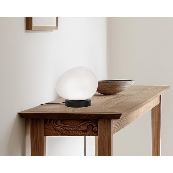 Crno-bijela stolna lampa (visina 19 cm) Stones – Candellux Lighting-image-1