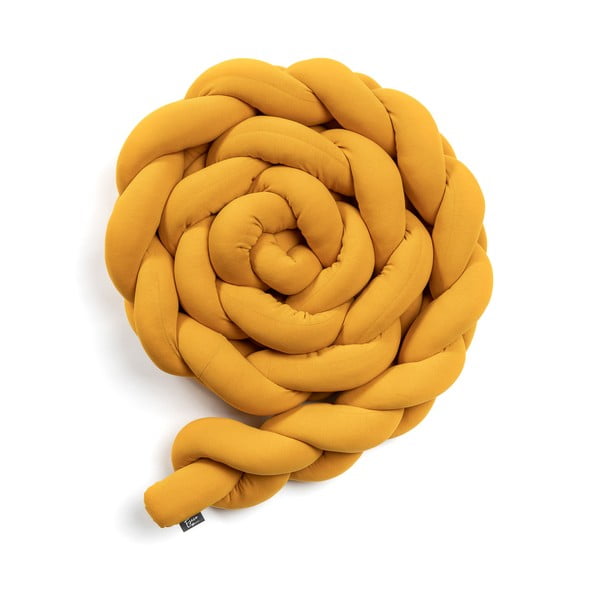 Pletena ogradica senf žute boje za dječji krevetić ESECO, dužine 180 cm