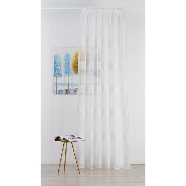 Bijela prozirna zavjesa 140x260 cm Musette – Mendola Fabrics-image-1