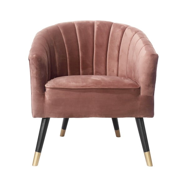 Leitmotiv Royal roza baršunasta fotelja