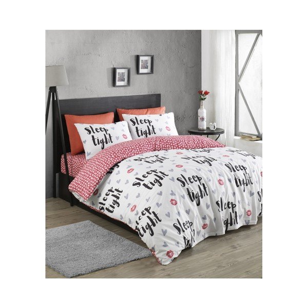 Mijolnir SleepTight Fuchsia &amp; White Ranforce pamučna posteljina, 140 x 200 cm-image-1