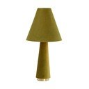 Zelena stolna lampa s tekstilnim sjenilom (visina 61 cm) Devia – Light & Living