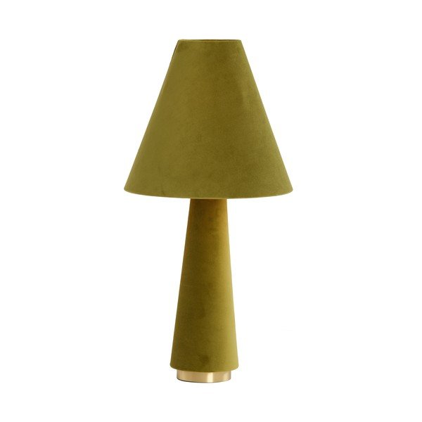 Zelena stolna lampa s tekstilnim sjenilom (visina 61 cm) Devia – Light & Living