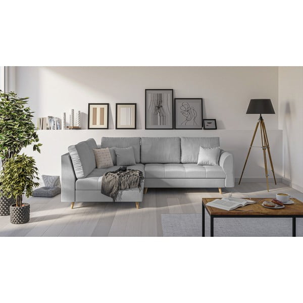 Siva kutna garnitura (lijevi kut) Ariella - Ropez-image-1