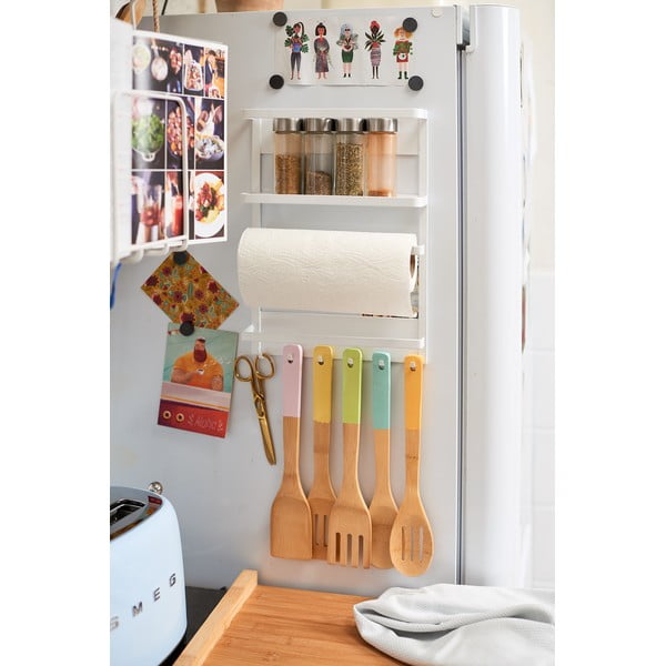 Veliki bijeli magnetski kuhinjski držač YAMAZAKI Tower Magnetic Side Rack-image-1