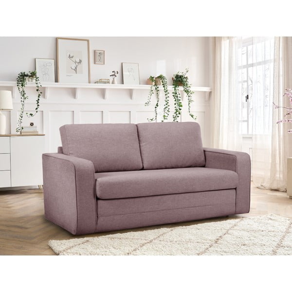 Svijetlo ružičasta sklopiva sofa 160 cm Come – Bobochic Paris-image-1