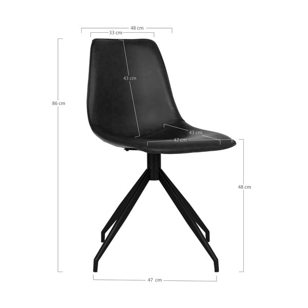 Sive blagovaonske stolice u setu 2 kom Monaco – House Nordic-image-4