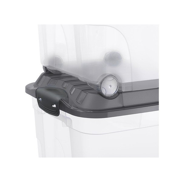 Plastična kutija s poklopcem na kotačićima 57 l Roller - Rotho-image-2