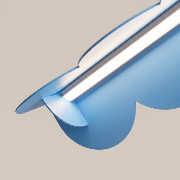 Svijetlo plava LED viseća svjetiljka aluminijska BISCUIT – Thoro-image-3