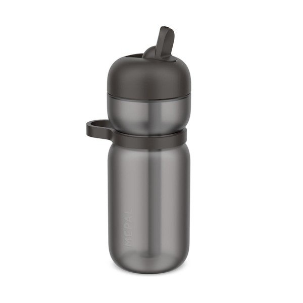 Antracitno siva plastična boca za vodu 600 ml Active – Mepal