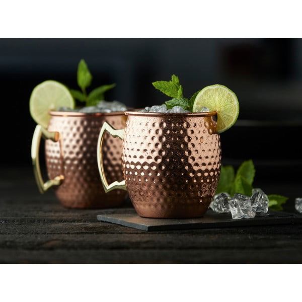 Čelične šalice u setu 4 kom u bakrenoj boji 80 ml Moscow Mule – Lyngby Glas-image-2
