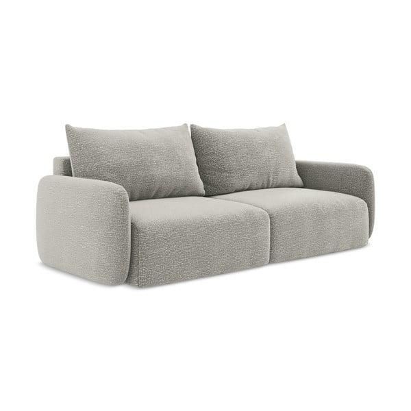 Svijetlo siva sklopiva/s prostorom za odlaganje sofa 238 cm Kalena – Makamii-image-1