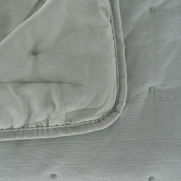 Prljavo zeleni prošiven prekrivač 230x280 cm – Ixia-image-1