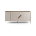 Krem/u prirodnoj boji komoda u dekoru hrasta 180x80x40 cm Lilou – Marckeric