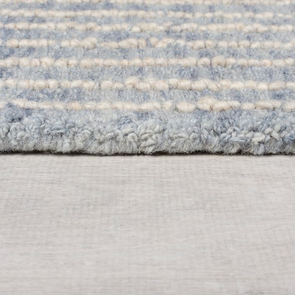 Svijetlo plavi ručno rađen vunen tepih 120x170 cm Memphis Wool – Flair Rugs-image-4