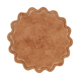 Ciglasti periv/ručno rađen pamučan okrugao tepih ø 110 cm Sweet April Toffee – Nattiot
