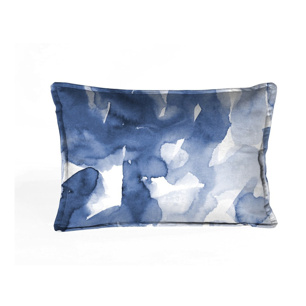 Plavo-bijela navlaka za jastuk Velvet Atelier Watercolor, 50 x 35 cm