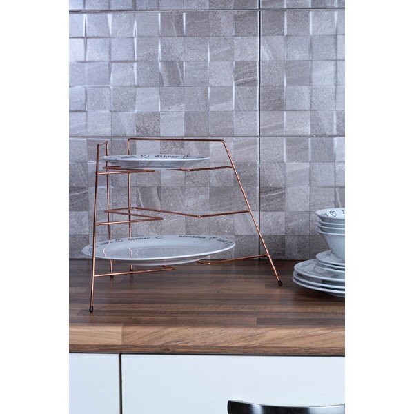 Metalna dodatna kuhinjska polica u bakrenoj boji 37x25 cm Rowan – Premier Housewares-image-1