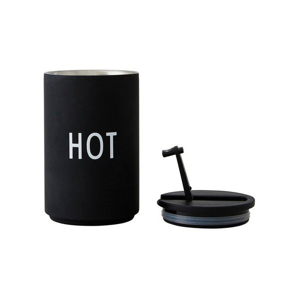 Crna termo šalica 350 ml Hot – Design Letters-image-2