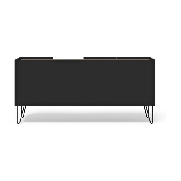 Crna/smeđa niska komoda u dekoru oraha 180x83 cm Nina – TemaHome-image-3