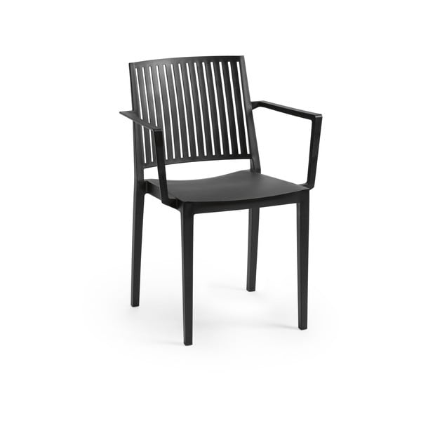 Crna plastična vrtna stolica Bars - Rojaplast