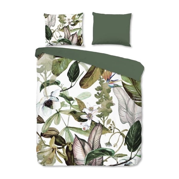Posteljina od flanela za bračni krevet Good Morning Flora, 220 x 240 cm