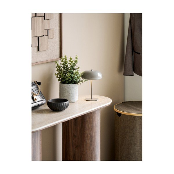 Smeđe-siva metalna LED stolna lampa (visina 23 cm) Margate – House Nordic-image-1