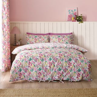 Ružičasta posteljina za bračni krevet/za produženi krevet 230x220 cm Tilly Floral – Catherine Lansfield