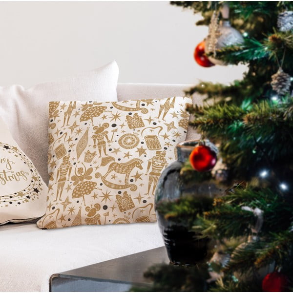 Ukrasna jastučnica s božićnim motivom 45x45 cm Golden Nut Cracker – Butter Kings-image-2