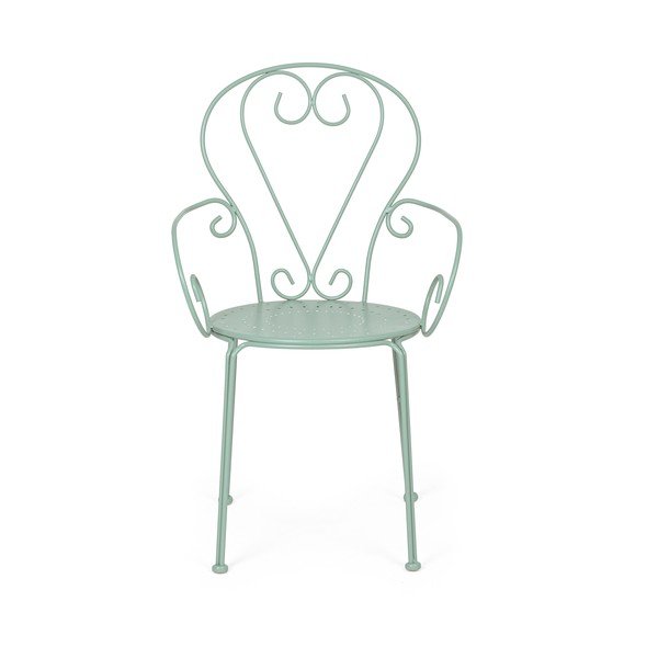 Mentol zelena metalna vrtna stolica Etienne – Bizzotto-image-2