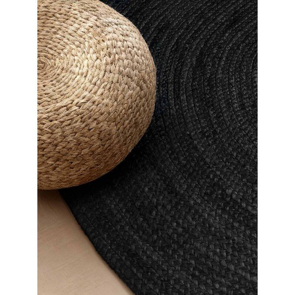 Crni obostrani/ručno rađen juten tepih 160x230 cm Braided – Hanse Home-image-2