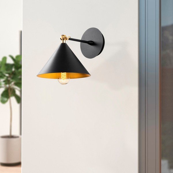 Crna zidna lampa Berceste – Opviq lights-image-1