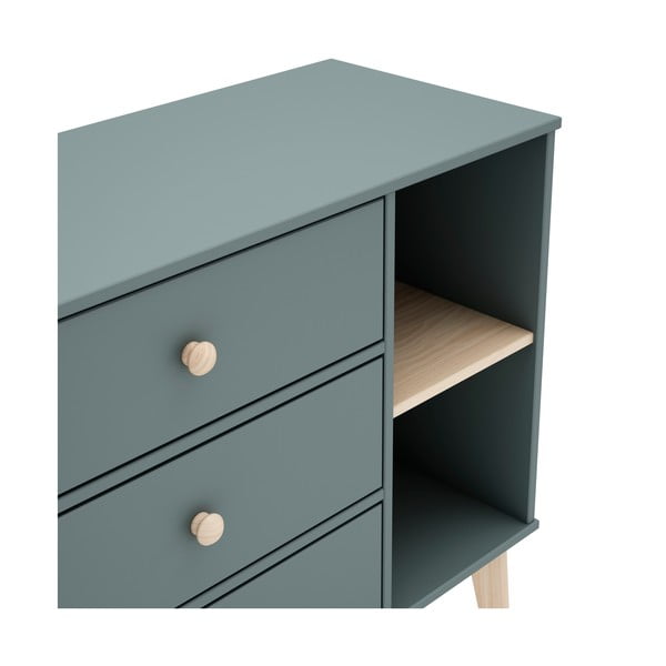 Dječja komoda prljavo zelena 90x81x40 cm Esteban – Marckeric-image-1